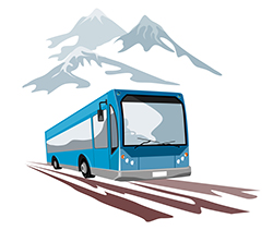 Quel bus permet d'aller au ski ?