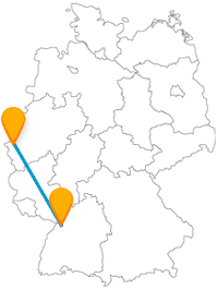 Verbinden Sie mit dem Fernbus zwischen Aachen und Karlsruhe ganz unterschiedliche Sehenswürdigkeiten.