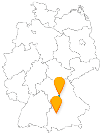 Von einem goldenen Saal zu einem Spielzeugmuseum kann Sie die Reise im Fernbus von Augsburg nach Nürnberg führen.