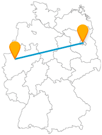 Die Reise mit dem Fernbus von Berlin nach Bottrop bringt Sie an eine Grenze und an eine Pyramide.