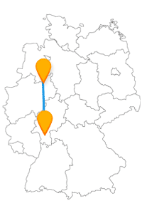 Die Reise im Fernbus Bielefeld Darmstadt ist ein entspannter Ausflug zwischen Hessen und Nordrhein-Westfalen.
