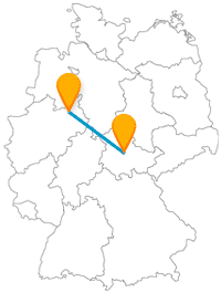 Die Reise mit dem Fernbus zwischen Bielefeld und Erfurt eignet sich gut für Wanderausflüge.