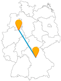 Entdecken Sie mit dem Fernbus zwischen Bielefeld und Nürnberg Wildtiere und alte Gemäuer.
