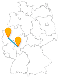 Genießen Sie die Fahrt mit dem Fernbus zwischen Bochum und Frankfurt und erleben Sie eine Stadt des Bergbaus sowie die berühmte Flughafenmetropole.