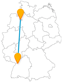 Die Reise mit dem Fernbus von Bremen nach Karlsruhe führt Sie zu einem besonderen Grab- und Denkmal.