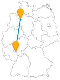 Auf die Fernbusreise zwischen Bremen und Mainz mangelt es nicht an unterschiedlichen Sehenswürdigkeiten.