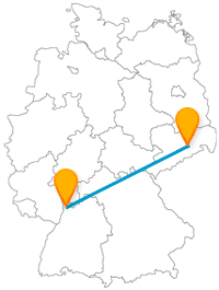 Entdecken Sie mit dem Fernbus zwischen Dresden und Mannheim zwei große Flüsse Deutschlands.