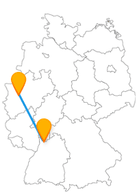 Auf Ihrer Fernbusreise zwischen Düsseldorf und Heidelberg können Sie auch hoch hinaus.