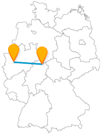 Besichtigen Sie mit der Fahrt im Fernbus zwischen Düsseldorf und Kassel schöne Burgen und Schlösser.