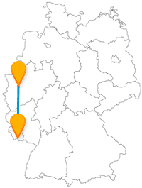 Die Reise im Fernbus zwischen Düsseldorf und Saarbrücken kann schnell zur Shopping-Tour oder römischen Zeitreise werden.