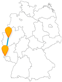 Mit dem Fernbus zwischen Düsseldorf und Trier geht es von der längsten Theke der Welt zu drei UNESCO-Weltkulturerben und wieder zurück.