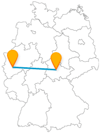Im Freien oder freischwebend, können Sie die Ziele Ihrer Reise im Fernbus zwischen Erfurt und Köln erleben.