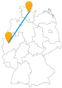 Die Reise mit dem Fernbus von Essen nach Kiel bringt Sie in die Hauptstadt Schleswig-Holsteins.