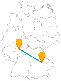 Nach der Fernbusfahrt zwischen Frankfurt und Regensburg kann es beschaulich und mediterran zugehen.