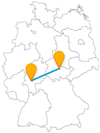 Verbinden Sie mit dem Fernbus zwischen Frankfurt und Weimar Apfelwein- und Lustschlossgenuss.