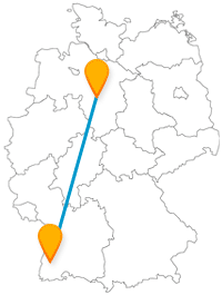 Die Reise mit dem Fernbus zwischen Freiburg und Hannover könnte sich zu einer Shoppingtour entwickeln.