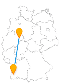 Sehen Sie auf Ihrem Städetrip mit dem Fernbus von Freiburg nach Paderborn den Schauinsland und den Paderborner Dom.