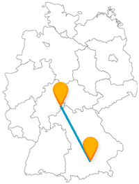 Open-Air-Biergarten und Stadtschloss - die Reise mit dem Fernbus von Fulda nach München lohnt sich allemal.