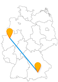 Mit dem Fernbus von Gelsenkirchen nach München gelangen Sie zu den Himmelstreppen und der Alten Pinakothek.