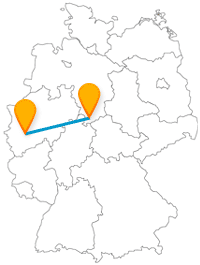 Auf Ihrer Fernbusreise zwischen Göttingen und Köln wartet die Gänseliesel auf Sie.