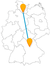Als Nordlicht mit dem Fernbus Hamburg Nürnberg in eine bayrischer Großstadt reisen.