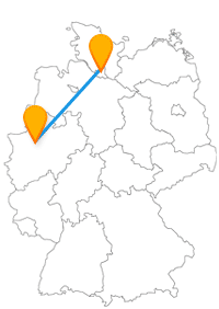 Es lohnt sich in beiden Städten, nach der Fahrt per Fernbus zwischen Hamburg und Recklinghausen ausgedehnt flanieren zu gehen.