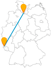 Ob anschließende Auslandsfahrt oder Flugreise, mit dem Fernbus zwischen Hamburg und Trier kommen Sie zum jeweiligen Startpunkt.