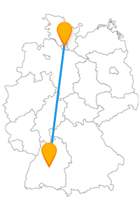 Tolle Aussichten und charmantes Stadtambiente erwarten Sie nach der Fahrt im Fernbus zwischen Hamburg und Tübingen.