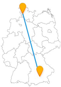 Nicht nur den Kontrast einer kleinen und einer großen Stadt verbindet die Fahrt mit dem Fernbus Heide München.