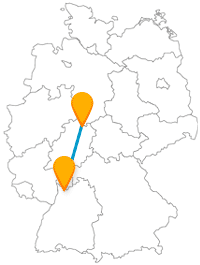 Verbinden Sie mit dem Fernbus zwischen Heidelberg und Kassel tolle Gemälde mit einer tollen Aussicht.