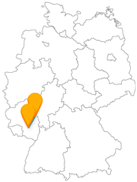 Die Fahrt mit dem günstigen Fernbus von Kaiserslautern nach Mainz verlässt das Bundesland Rheinland-Pfalz nicht.