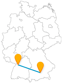 Machen Sie mit dem Fernbus Karlsruhe München einen Ausflug zwischen der Fächerstadt und der bayrischen Hauptmetropole.