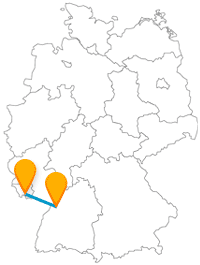 Ob Karlsruher oder Saarbrücker Schloss, mit dem Fernbus zwischen Karlsruhe und Saarbrücken erreichen Sie beide komfortabel.