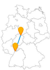Lernen Sie mit dem Fernbus zwischen Kassel und Mannheim Kontraste kennen.