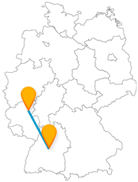 Auf der Reise mit dem Fernbus von Koblenz nach Stuttgart kann es per Seilbahn oder Turm hoch hinaus gehen.
