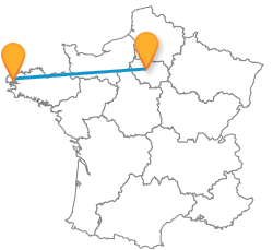 Comparez le prix des billets de bus de Brest à Paris