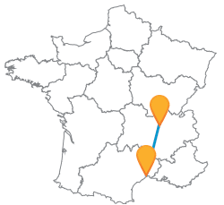 Trouvez votre trajet en bus de Lyon à Montpellier