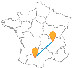 Comparer les trajets en bus de Lyon à Toulouse