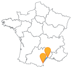 Trouvez le meilleur trajet en car de Montpellier à Perpignan