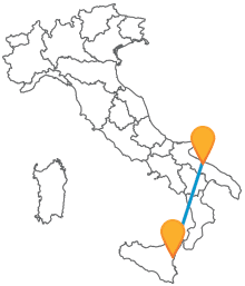 Con l'autobus tra Bari e Catania viaggiare in pullman in Italia è più semplice