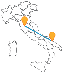 Percorrete il suggestivo itinerario tra Puglia e Toscana con un autobus da Bari a Siena