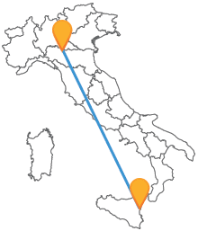 Un viaggio attraverso l'Italia vi aspetta con il pullman da Catania a Parma