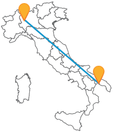 Prenotate un biglietto per il pullman tra Milano e Taranto e viaggiate in bus lungo l'Italia