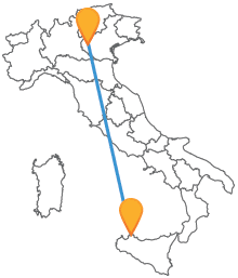 Preparatevi a viaggiare lungo tutta la penisola con l'autobus da Palermo a Verona