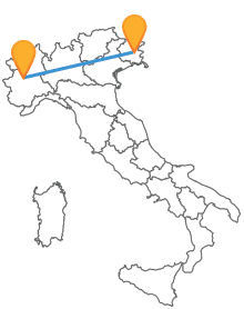 Viaggiate nel Nord Italia con un autobus tra Torino e Udine